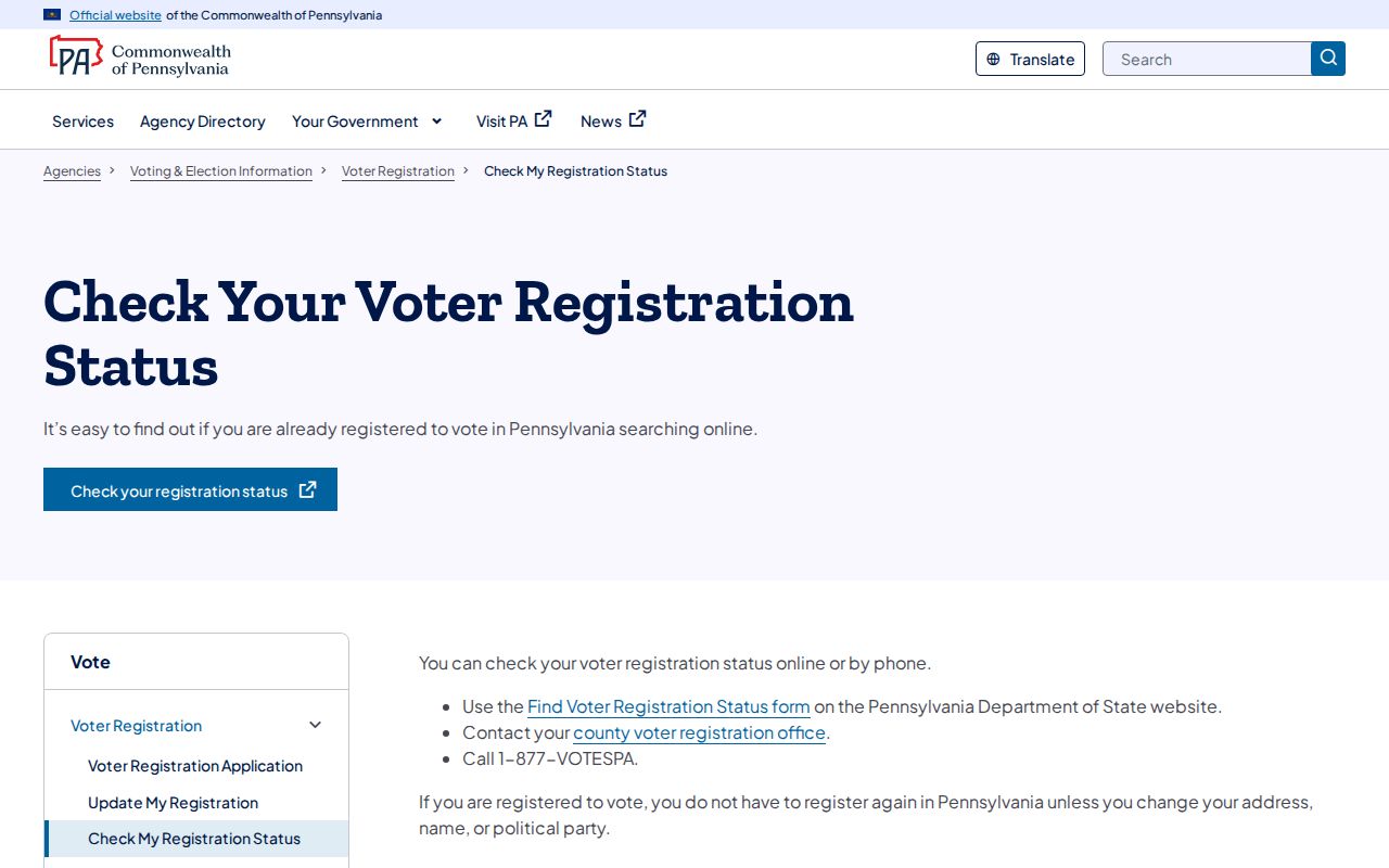 Lower Merion residents directory reference to Pennsylvania voter registration status